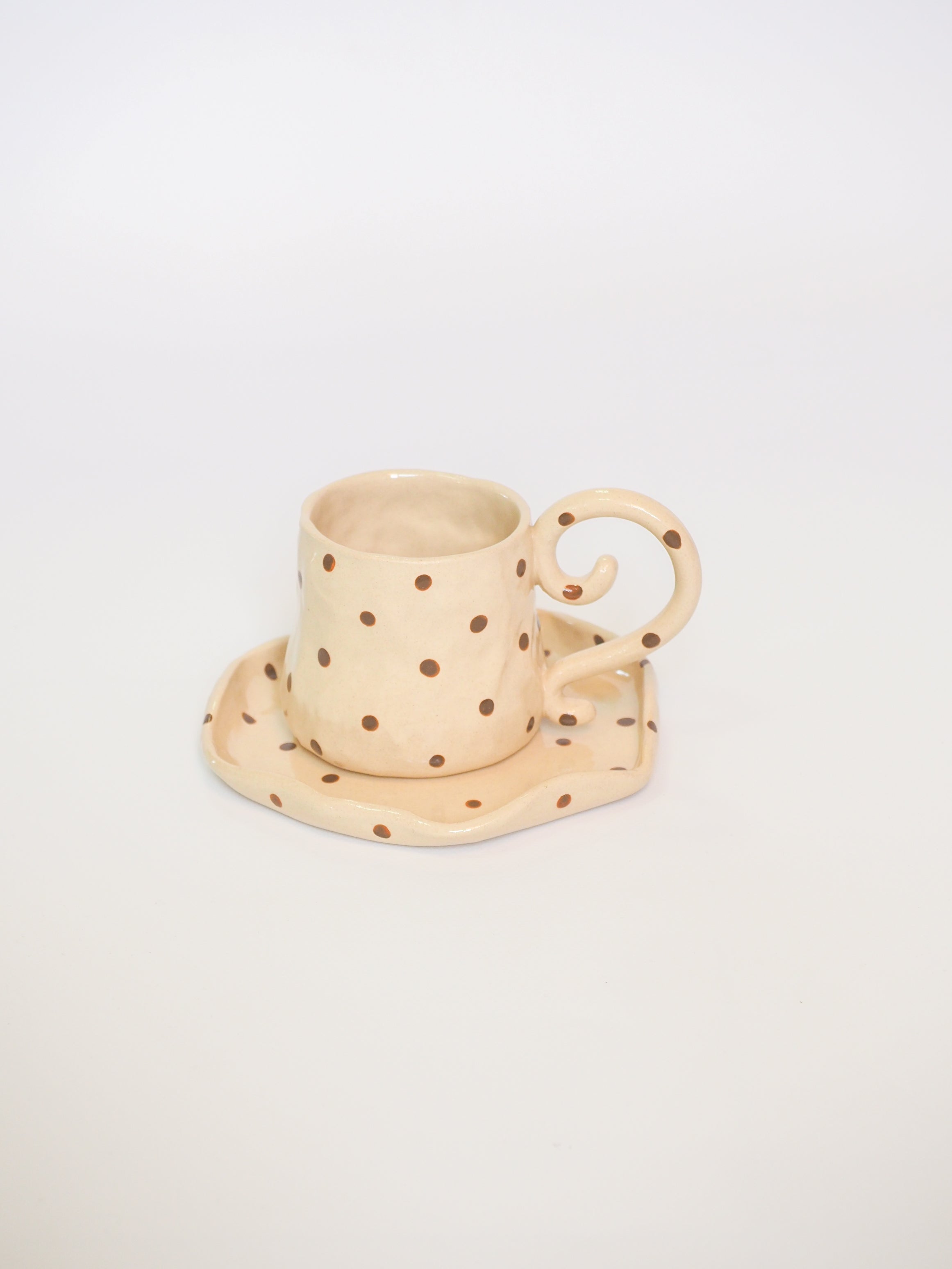 Vanilla Polka Dot Mug